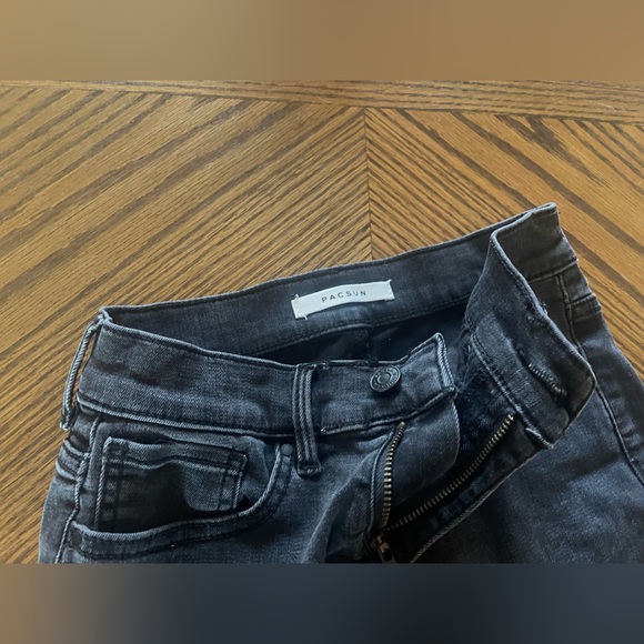 PacSun denim shorts. The Shortie. All in size 23. (3 shorts in blue,dark,white - Picture 5 of 7